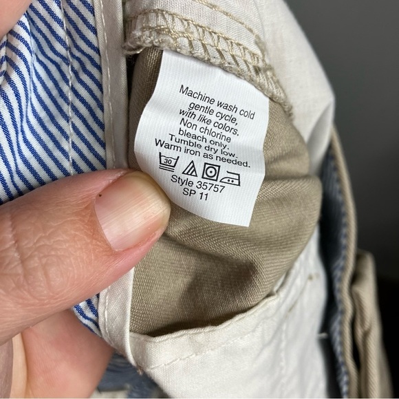 J. Crew 100% cotton chino broken in khaki shorts size 10 - Picture 5 of 6